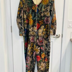 NATURAL LIFE Fleece Blanket Jumpsuit Vibrant Floral